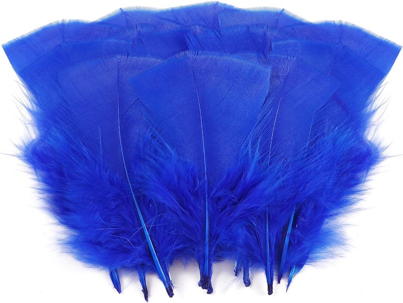 Soarer Royal Blue Turkey Feathers - 300pcs 3-5inch Feathers for Kindergarten DIY Crafts,Wedding Home Party Decorations,Dream Catcher Supplies(Royal Blue) - Image 2